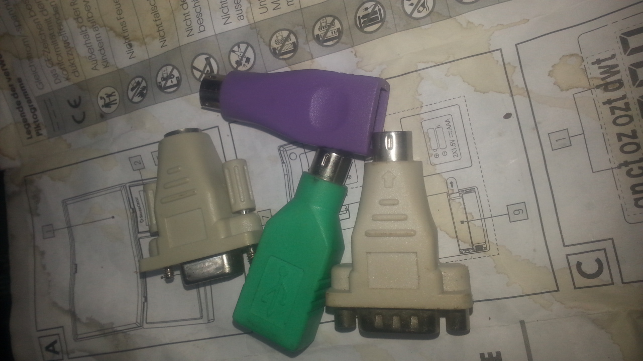 Adaper Ps2-USB Seriell Sub-d9  -  PS2